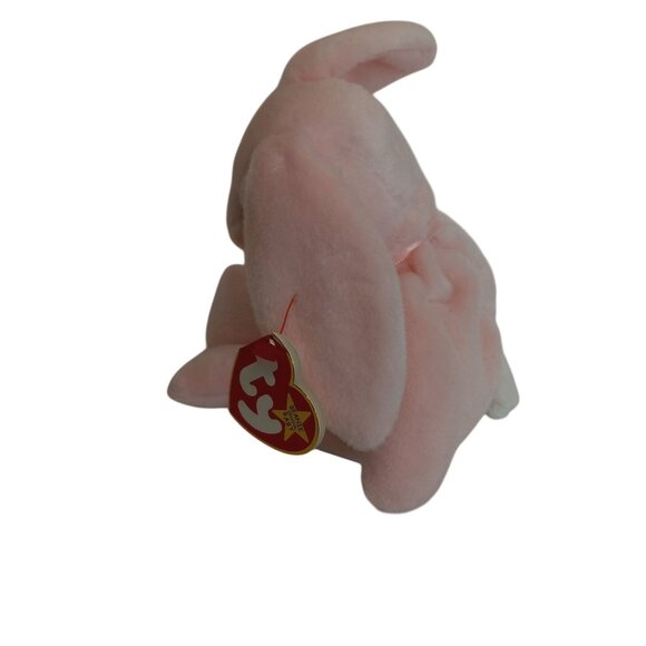 Ty Beanie Baby Hoppity Bunny Rabbit Plush Toy Pink 1996 Stuffed Animal NEW - Picture 4 of 9